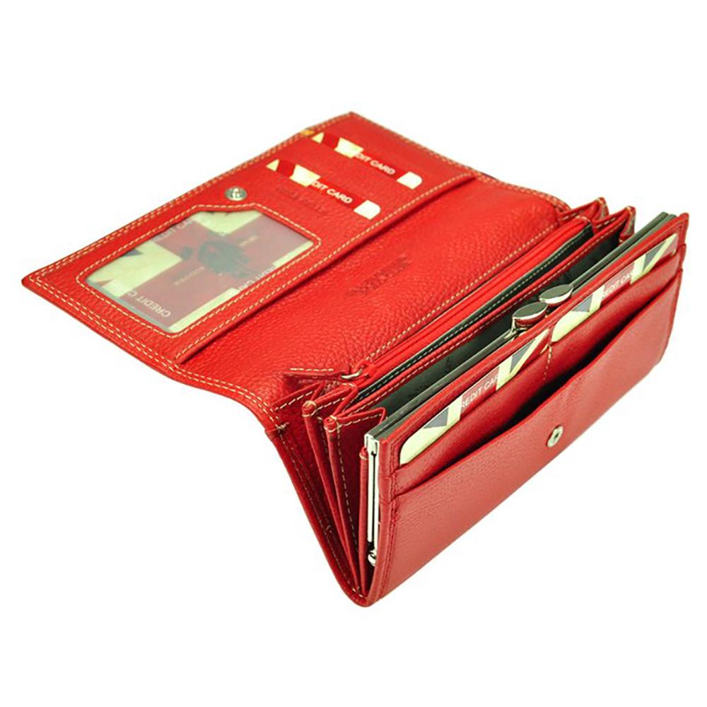 Γυναικείο πορτοφόλι από γνήσιο φυσικό δέρμα GPD267, Κόκκινο 7