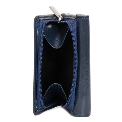 Γυναικείο πορτοφόλι από γνήσιο φυσικό δέρμα GPD292, Ναυτικό μπλε 3