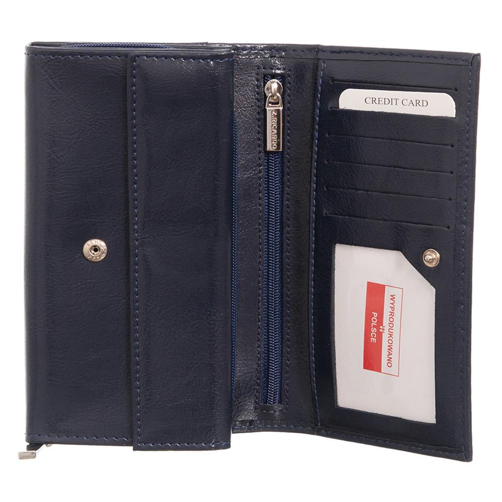 Γυναικείο πορτοφόλι από γνήσιο φυσικό δέρμα GPD293, Ναυτικό μπλε 3