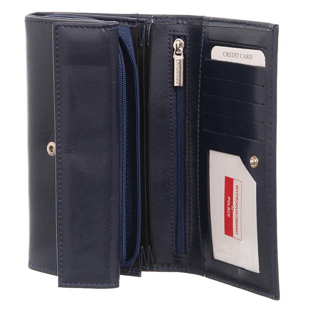 Γυναικείο πορτοφόλι από γνήσιο φυσικό δέρμα GPD293, Ναυτικό μπλε 4