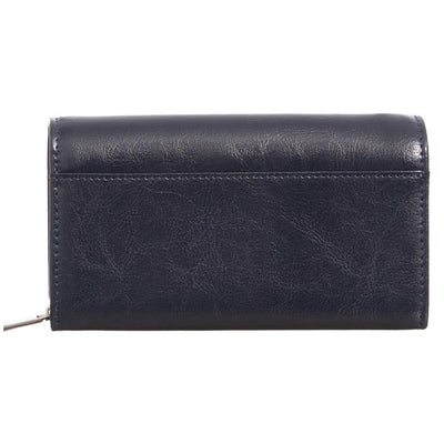 Γυναικείο πορτοφόλι από γνήσιο φυσικό δέρμα GPD293, Ναυτικό μπλε 5