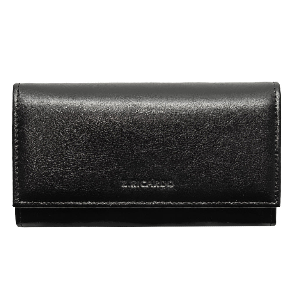 Γυναικείο πορτοφόλι από γνήσιο φυσικό δέρμα GPD293, Μαύρο 1