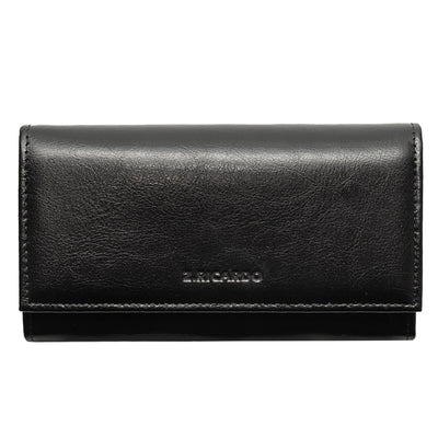 Γυναικείο πορτοφόλι από γνήσιο φυσικό δέρμα GPD293, Μαύρο 1