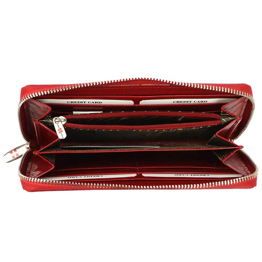 Γυναικείο πορτοφόλι από γνήσιο φυσικό δέρμα GPD297, Κόκκινο 5
