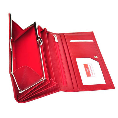 Γυναικείο πορτοφόλι από γνήσιο φυσικό δέρμα GPD301, Κόκκινο 6