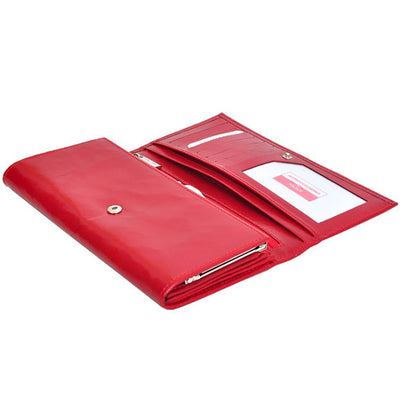Γυναικείο πορτοφόλι από γνήσιο φυσικό δέρμα GPD301, Κόκκινο 9