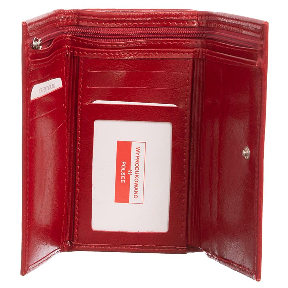 Γυναικείο πορτοφόλι από γνήσιο φυσικό δέρμα GPD302, Κόκκινο 4