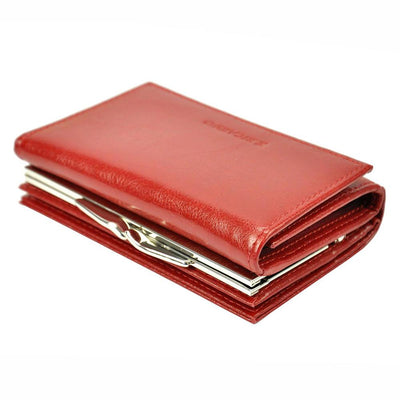 Γυναικείο πορτοφόλι από γνήσιο φυσικό δέρμα GPD307, Κόκκινο 4