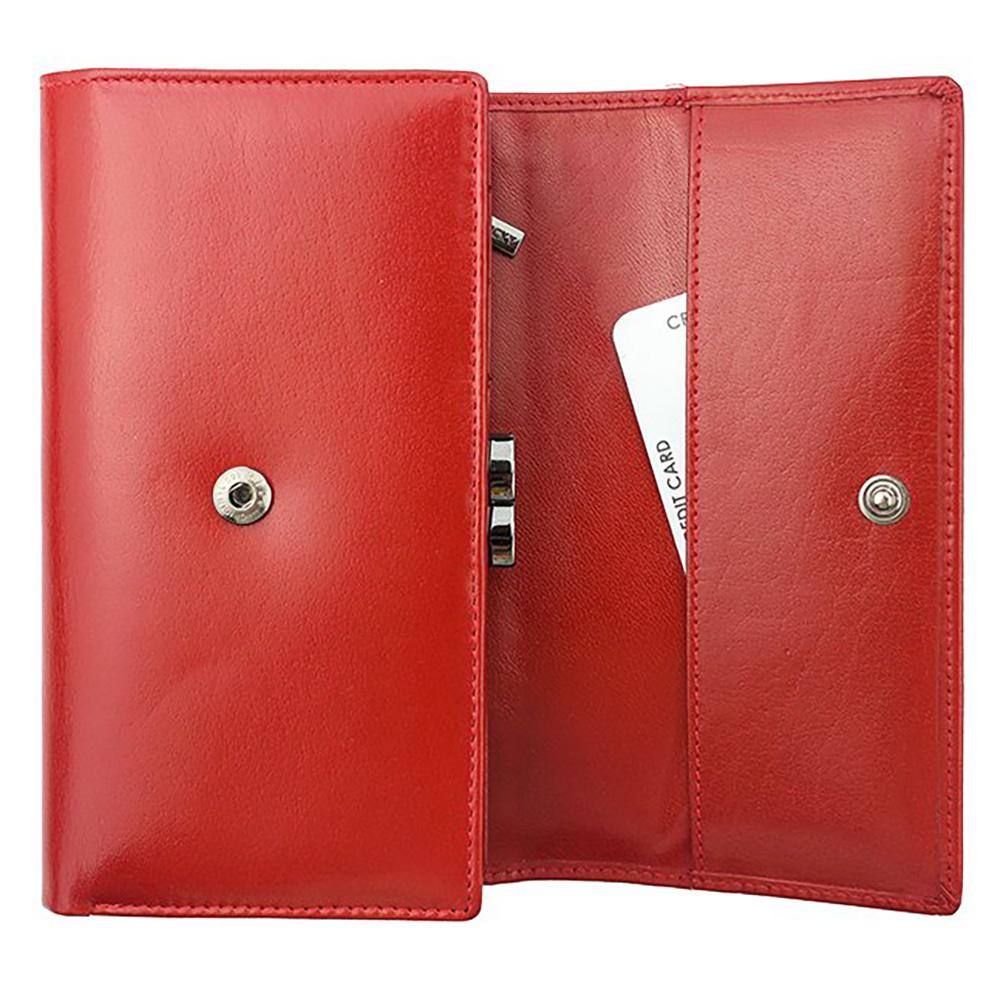 Γυναικείο πορτοφόλι από γνήσιο φυσικό δέρμα GPD311, Κόκκινο 4