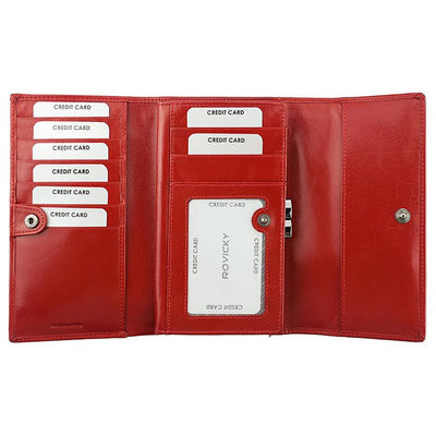 Γυναικείο πορτοφόλι από γνήσιο φυσικό δέρμα GPD311, Κόκκινο 5