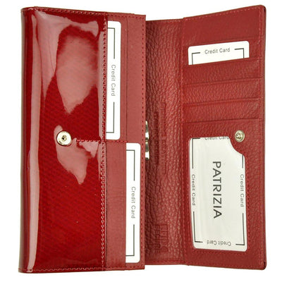 Γυναικείο πορτοφόλι από γνήσιο φυσικό δέρμα GPD314, Κόκκινο - με προστασία ασύρματης ανάγνωσης RFID 4