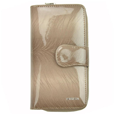 Γυναικείο πορτοφόλι από γνήσιο φυσικό δέρμα GPD317, Μπεζ - με προστασία ασύρματης ανάγνωσης RFID 1