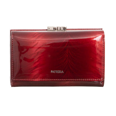 Γυναικείο πορτοφόλι από γνήσιο φυσικό δέρμα GPD318, Κόκκινο - με προστασία ασύρματης ανάγνωσης RFID 1