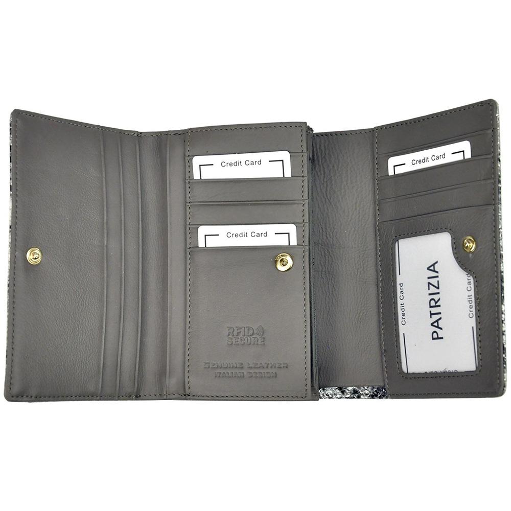 Γυναικείο πορτοφόλι από γνήσιο φυσικό δέρμα GPD333, Γκρί - με προστασία ασύρματης ανάγνωσης RFID 6