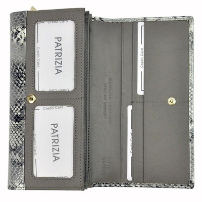 Γυναικείο πορτοφόλι από γνήσιο φυσικό δέρμα GPD336, Γκρί - με προστασία ασύρματης ανάγνωσης RFID 5