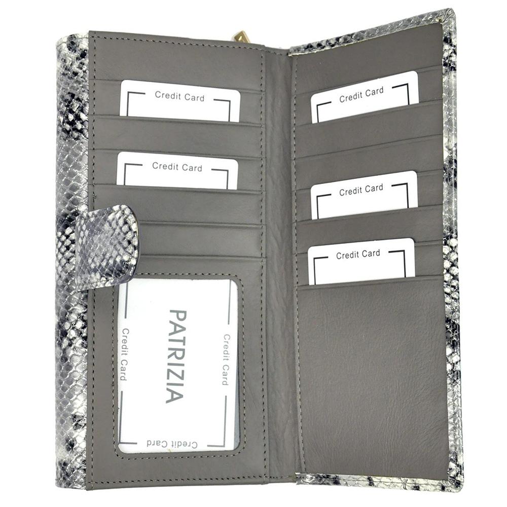 Γυναικείο πορτοφόλι από γνήσιο φυσικό δέρμα GPD336, Γκρί - με προστασία ασύρματης ανάγνωσης RFID 7