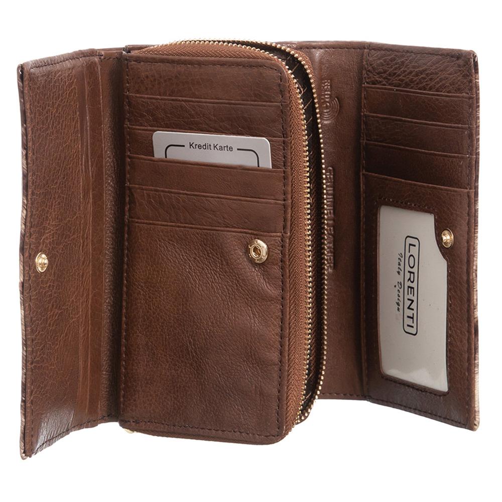 Γυναικείο πορτοφόλι από γνήσιο φυσικό δέρμα GPD346, Καφέ - με προστασία ασύρματης ανάγνωσης RFID 4