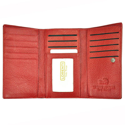 Γυναικείο πορτοφόλι από γνήσιο φυσικό δέρμα GPD356, Κόκκινο - με προστασία ασύρματης ανάγνωσης RFID 3
