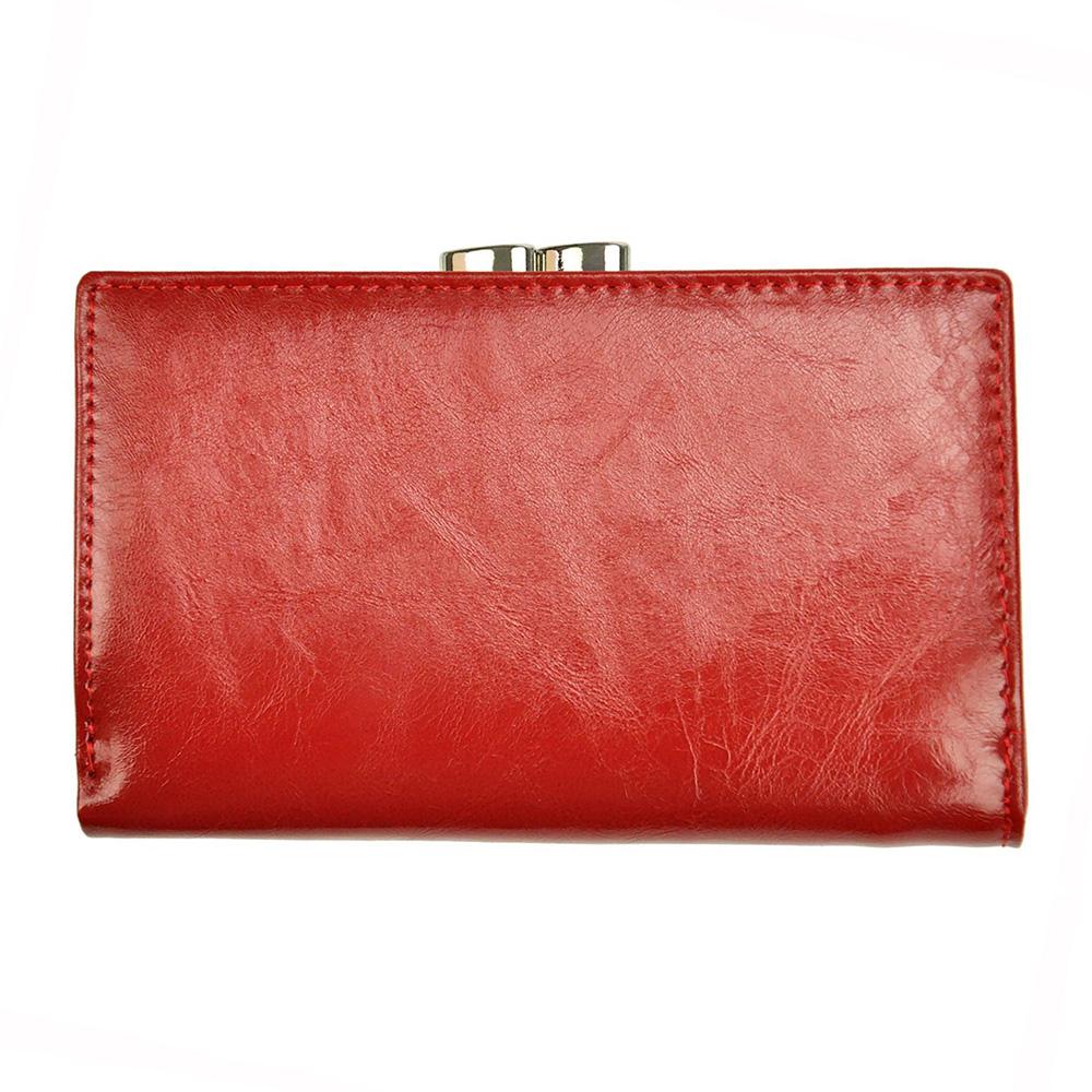 Γυναικείο πορτοφόλι από γνήσιο φυσικό δέρμα GPD356, Κόκκινο - με προστασία ασύρματης ανάγνωσης RFID 6