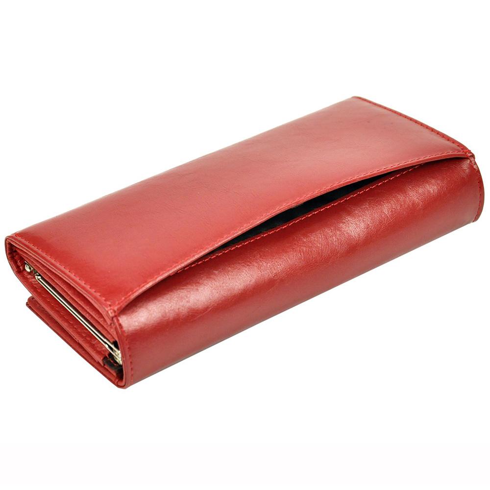 Γυναικείο πορτοφόλι από γνήσιο φυσικό δέρμα GPD357, Κόκκινο - με προστασία ασύρματης ανάγνωσης RFID 6