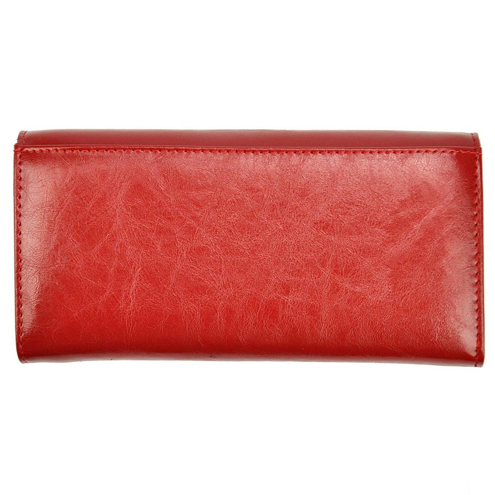 Γυναικείο πορτοφόλι από γνήσιο φυσικό δέρμα GPD357, Κόκκινο - με προστασία ασύρματης ανάγνωσης RFID 7