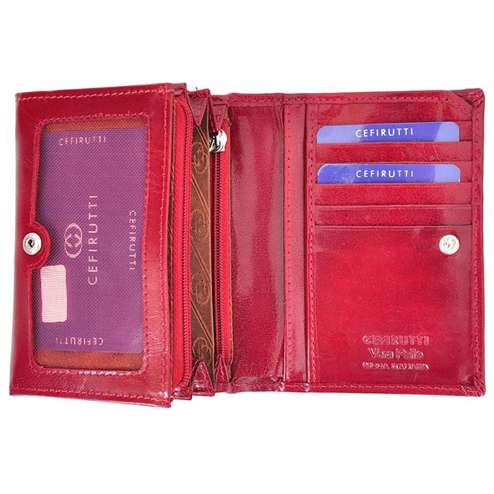 Γυναικείο πορτοφόλι από γνήσιο φυσικό δέρμα GPD381, Κόκκινο 3
