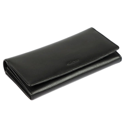 Γυναικείο πορτοφόλι από γνήσιο φυσικό δέρμα GPD388, Μαύρο - με προστασία ασύρματης ανάγνωσης RFID 2