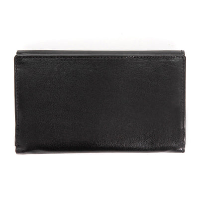Γυναικείο πορτοφόλι από γνήσιο φυσικό δέρμα GPD389, Μαύρο - με προστασία ασύρματης ανάγνωσης RFID 5