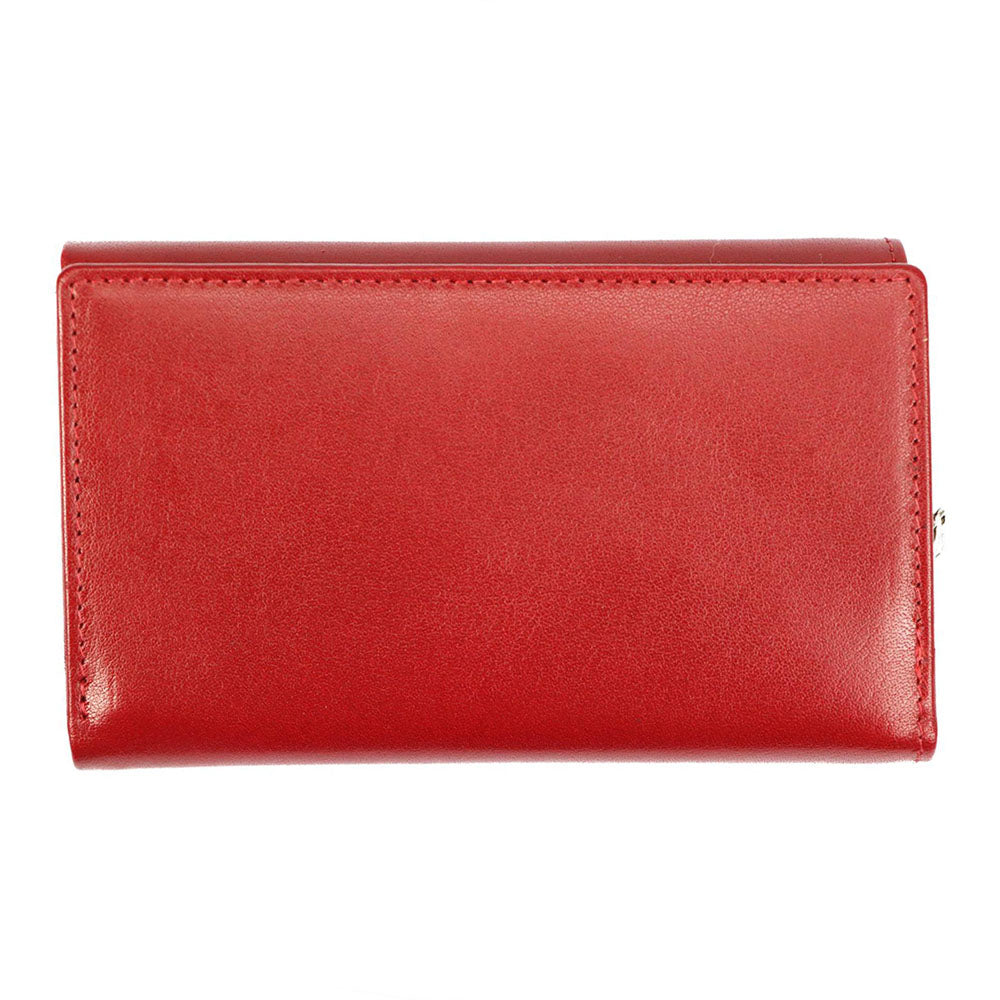 Γυναικείο πορτοφόλι από γνήσιο φυσικό δέρμα GPD391, Κόκκινο - με προστασία ασύρματης ανάγνωσης RFID 7