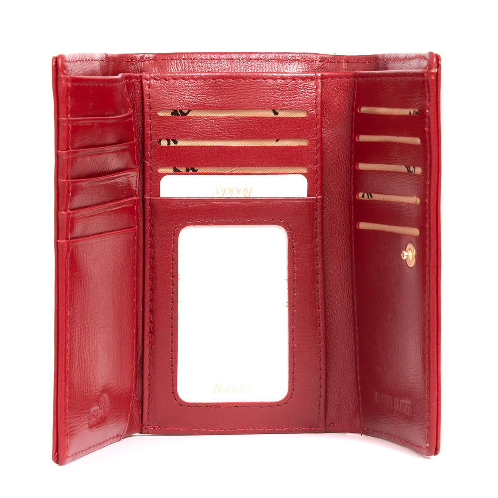 Γυναικείο πορτοφόλι από γνήσιο φυσικό δέρμα GPD392, Κόκκινο - με προστασία ασύρματης ανάγνωσης RFID 3