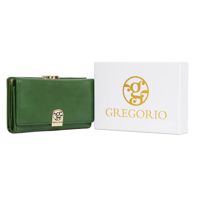 Γυναικείο πορτοφόλι από γνήσιο φυσικό δέρμα GPD394, Πράσινο 2