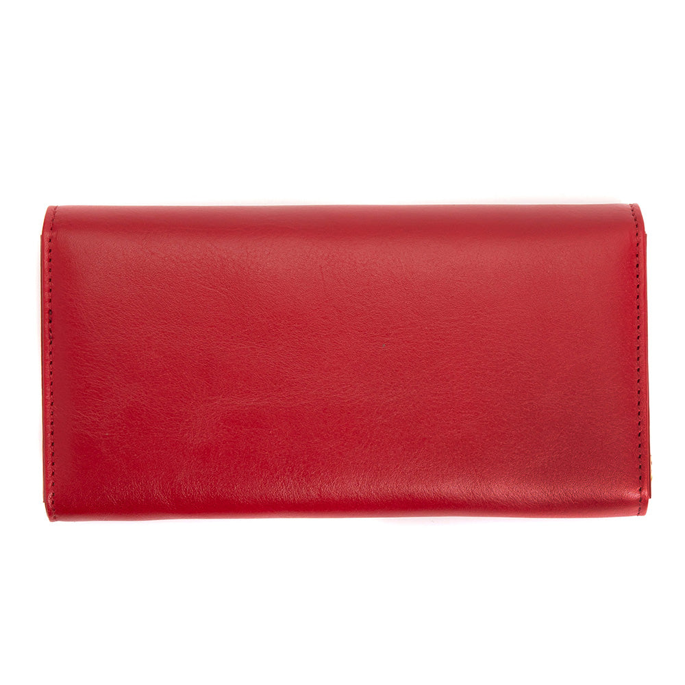 Γυναικείο πορτοφόλι από γνήσιο φυσικό δέρμα GPD395, Κόκκινο 4