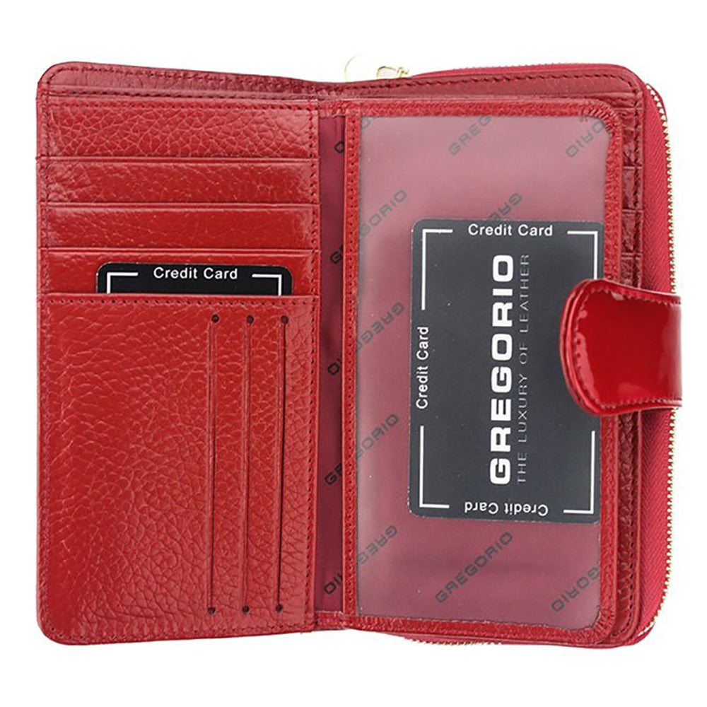 Γυναικείο πορτοφόλι από γνήσιο φυσικό δέρμα GPD396, Κόκκινο 5