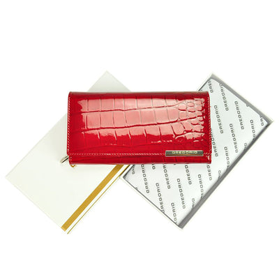 Γυναικείο πορτοφόλι από γνήσιο φυσικό δέρμα GPD399, Κόκκινο 2