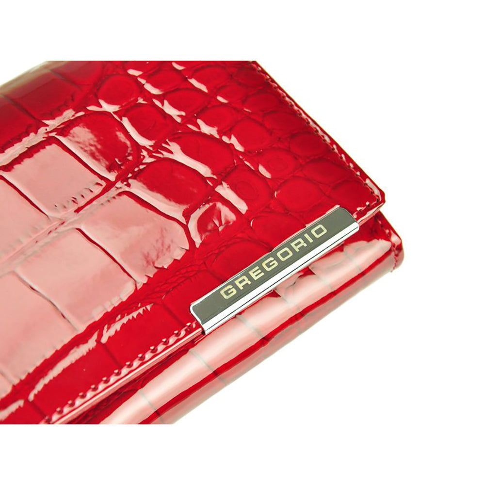 Γυναικείο πορτοφόλι από γνήσιο φυσικό δέρμα GPD399, Κόκκινο 4