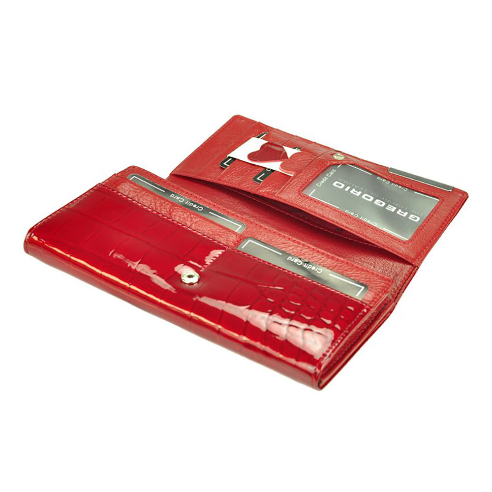 Γυναικείο πορτοφόλι από γνήσιο φυσικό δέρμα GPD399, Κόκκινο 7