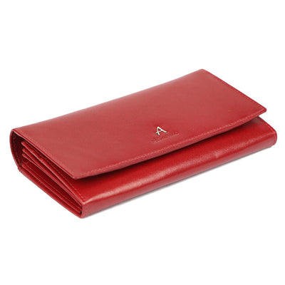 Γυναικείο πορτοφόλι από γνήσιο φυσικό δέρμα GPD402, Κόκκινο 2