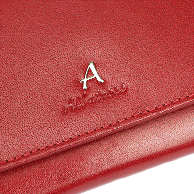 Γυναικείο πορτοφόλι από γνήσιο φυσικό δέρμα GPD402, Κόκκινο 3