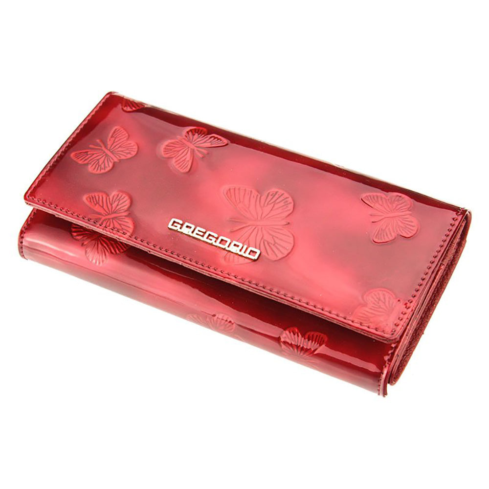 Γυναικείο πορτοφόλι από γνήσιο φυσικό δέρμα GPD404, Κόκκινο 3