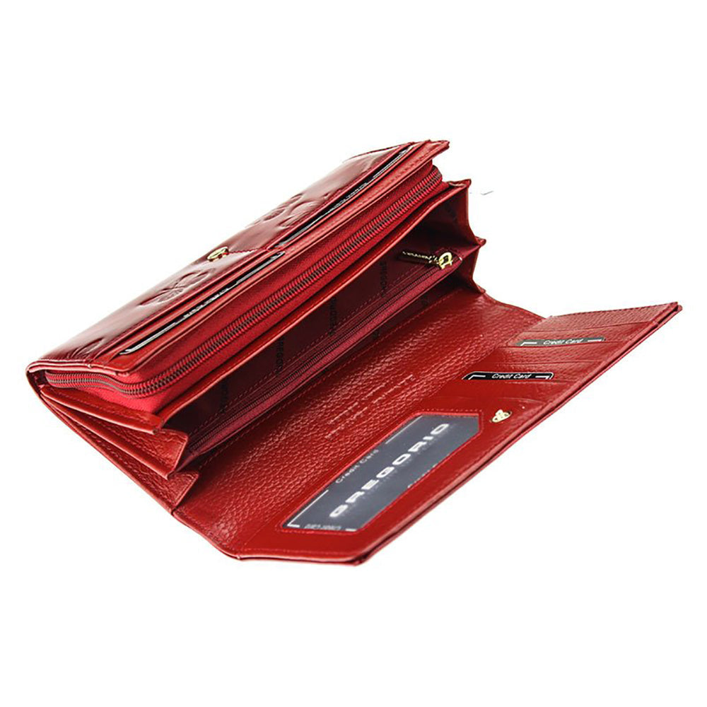 Γυναικείο πορτοφόλι από γνήσιο φυσικό δέρμα GPD404, Κόκκινο 7