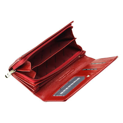 Γυναικείο πορτοφόλι από γνήσιο φυσικό δέρμα GPD404, Κόκκινο 6