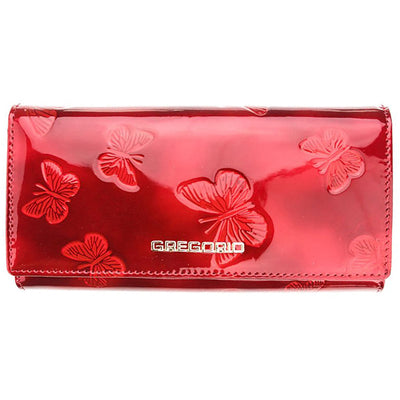 Γυναικείο πορτοφόλι από γνήσιο φυσικό δέρμα GPD404, Κόκκινο 1