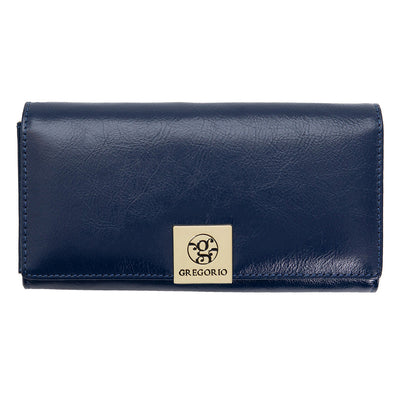 Γυναικείο πορτοφόλι από γνήσιο φυσικό δέρμα GPD413, Μπλε 1