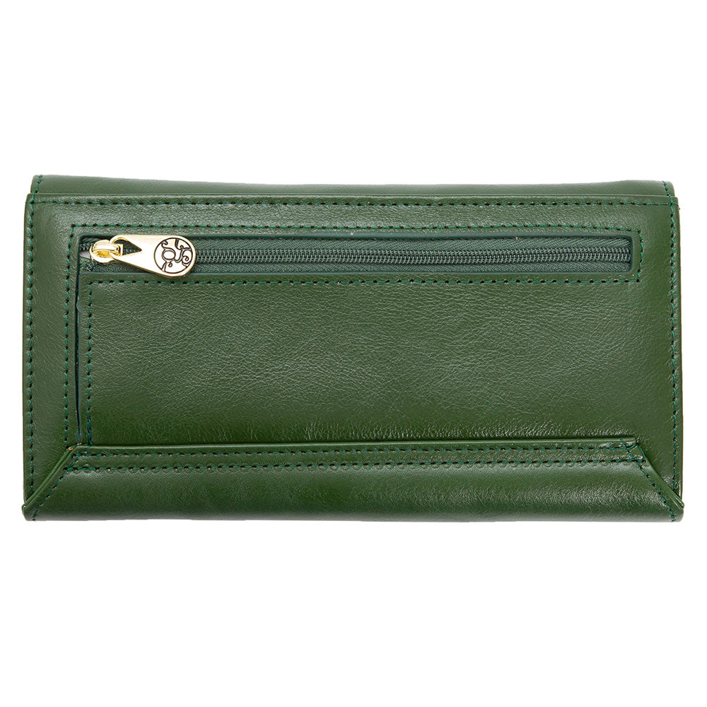 Γυναικείο πορτοφόλι από γνήσιο φυσικό δέρμα GPD413, Πράσινο 6