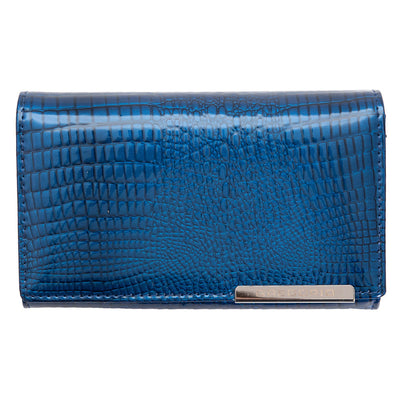 Γυναικείο πορτοφόλι από γνήσιο φυσικό δέρμα GPD417, Μπλε 1