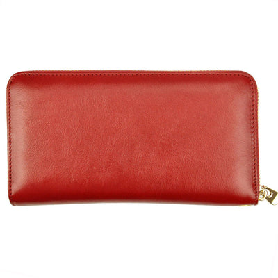 Γυναικείο πορτοφόλι από γνήσιο φυσικό δέρμα GPD423, Κόκκινο - με προστασία ασύρματης ανάγνωσης RFID 8