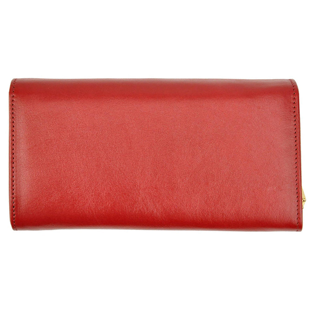 Γυναικείο πορτοφόλι από γνήσιο φυσικό δέρμα GPD424, Κόκκινο - με προστασία ασύρματης ανάγνωσης RFID 7