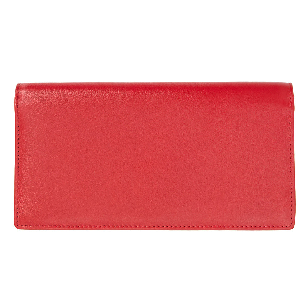 Γυναικείο πορτοφόλι από γνήσιο φυσικό δέρμα GPD435, Κόκκινο - με προστασία ασύρματης ανάγνωσης RFID 6