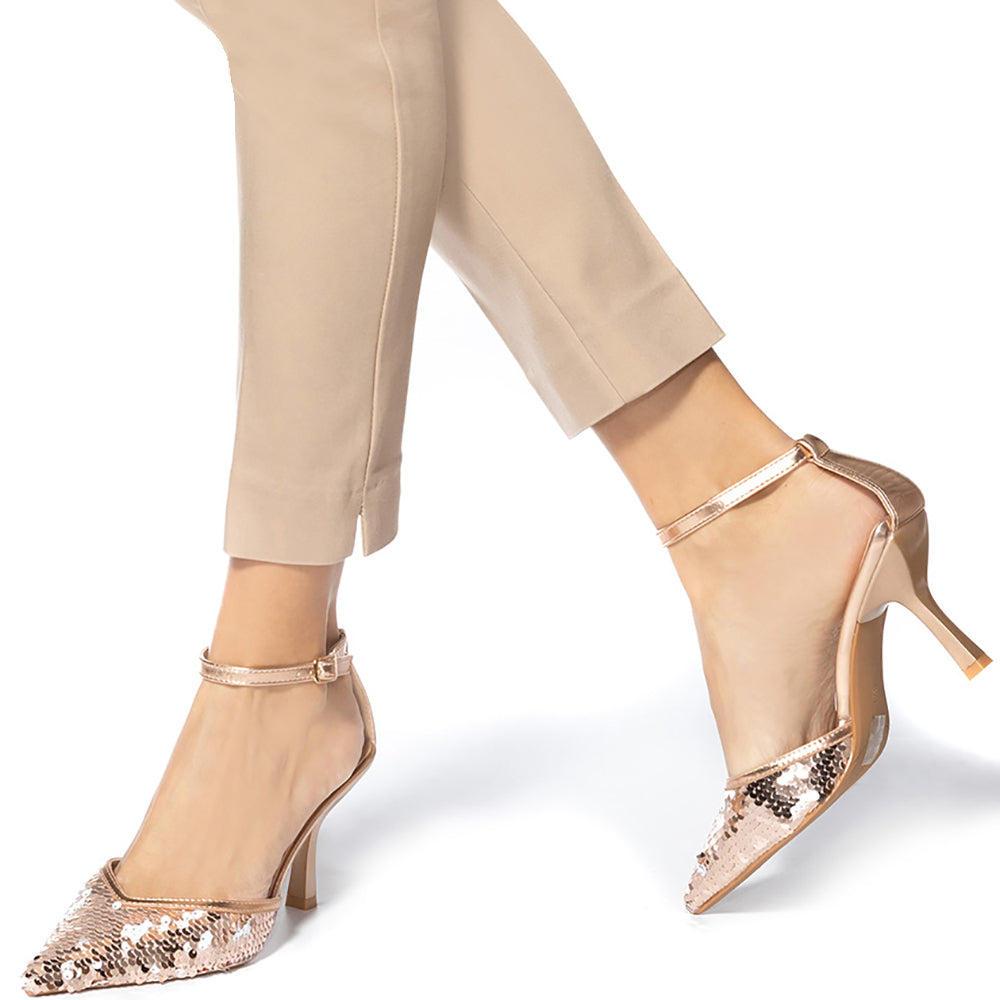 Γυναικεία παπούτσια Giovanna, Χρυσαφένιο 1