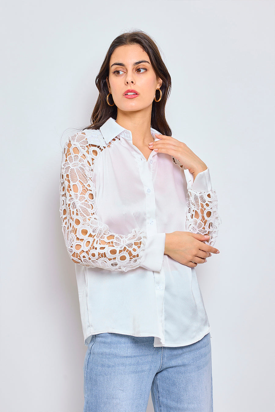 Γυναικείο πουκάμισο Gloriana, Λευκό 2